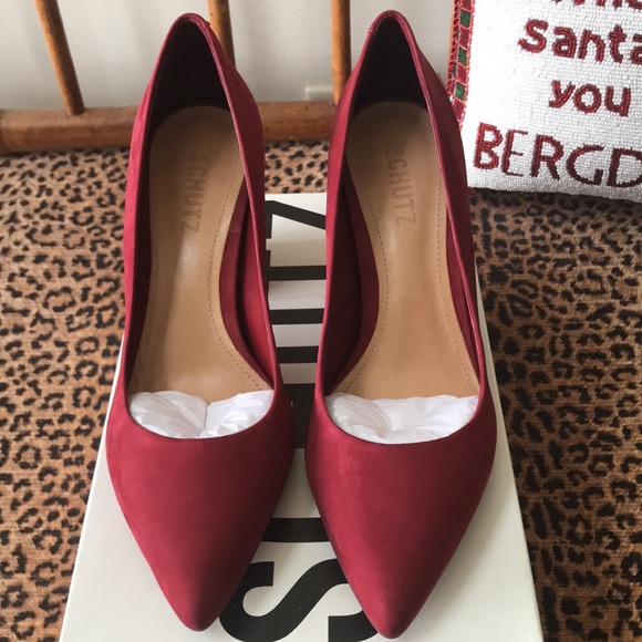 NIB Schutz “Moranita” Suede Pump in Red Wine - 7 🎅🏻🎄 - Picture 4 of 7